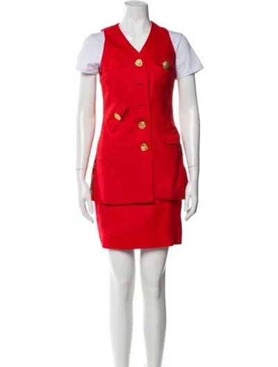 Pre-owned Todd Oldham Skirt Set In Red