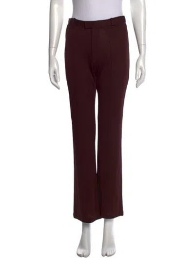 Pre-owned Todd Oldham Straight Leg Pants In Burgundy