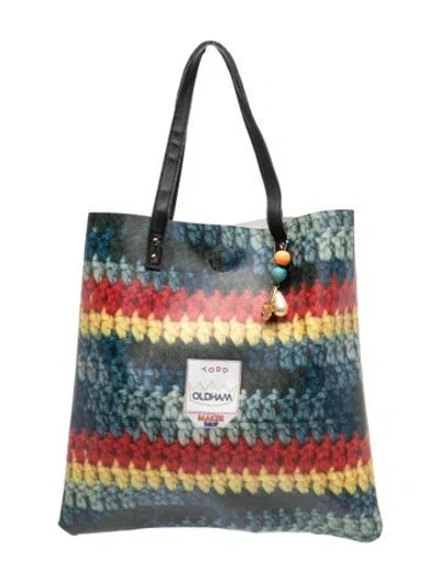 Pre-owned Todd Oldham Tote In Blue