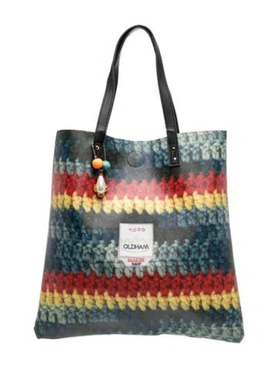 Pre-owned Todd Oldham Tote In Blue