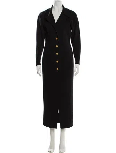 Pre-owned Todd Oldham Vintage 1990's Peacoat In Black