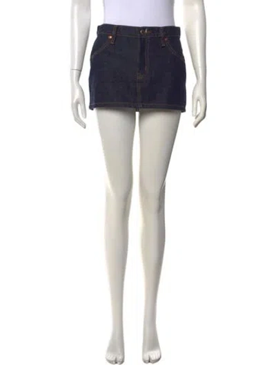 Pre-owned Todd Oldham Vintage Mini Skirt In Blue