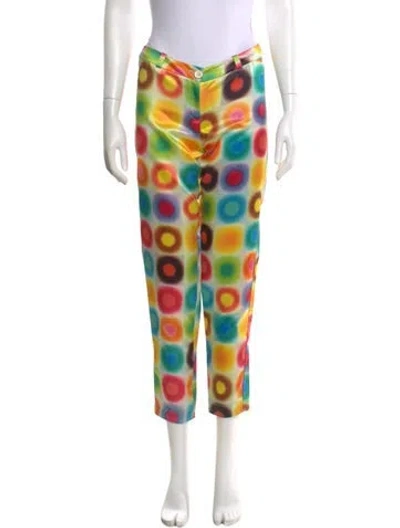 Pre-owned Todd Oldham Vintage Skinny Leg Pants In Yellow