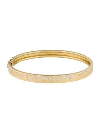 Pre-owned Todd Reed 18k Diamond Bangle Bracelet, 6.75" In Multi