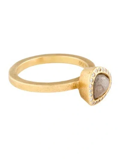 Pre-owned Todd Reed 18k Diamond Cocktail Ring In Multi