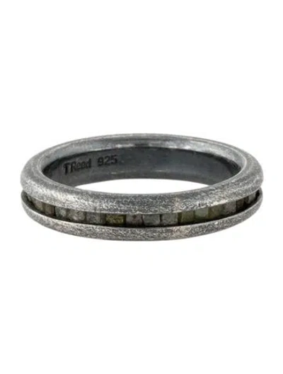 Pre-owned Todd Reed Diamond Oxidized Thin Eternity Band W/ Tags In Multi