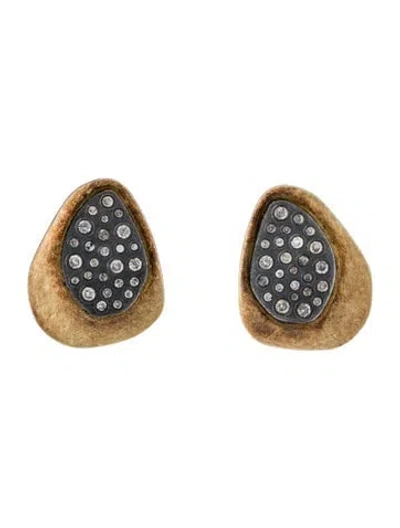 Pre-owned Todd Reed Diamond Stud Earrings In Multi