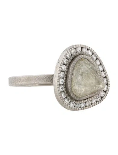 Pre-owned Todd Reed Palladium Diamond Engagement Ring In Multi