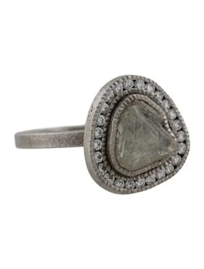 Pre-owned Todd Reed Palladium Diamond Engagement Ring In Multicolor