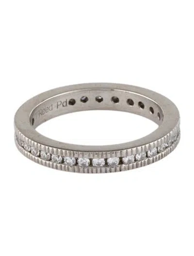 Pre-owned Todd Reed Palladium Diamond Eternity Band In Multi