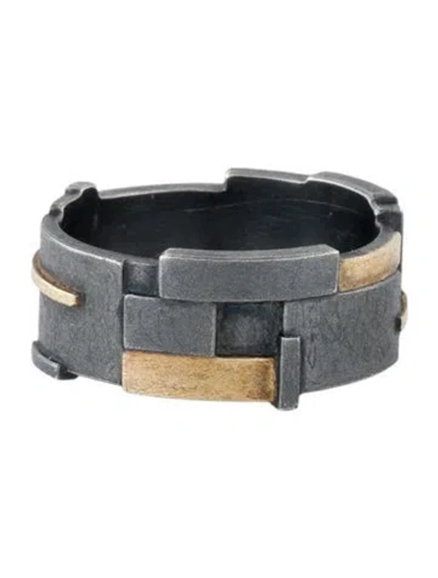 Pre-owned Todd Reed Two Tone Patina Ring In Multi