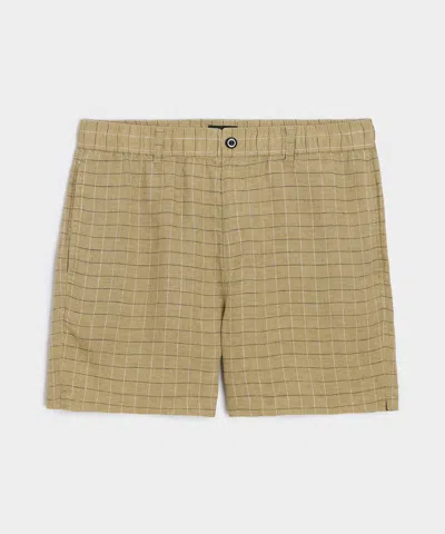 Todd Snyder 5" Linen Beachcomber Short In Light Sage In Green