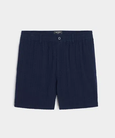 Todd Snyder 5" Seersucker Beachcomber Short In Blue