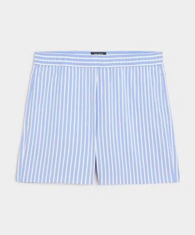 Todd Snyder 5" Striped Poplin Short In Blue