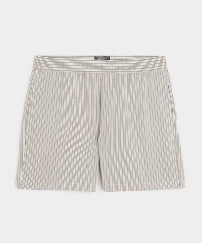 Todd Snyder 5" Striped Poplin Short In Gray