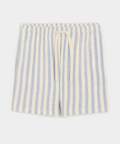 Todd Snyder 6" Striped Terry Short In Light Blue