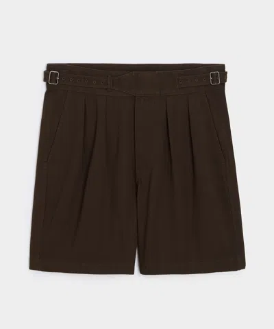 Todd Snyder 7" Cotton Gurkha Short In Dark Brown