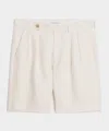 Todd Snyder 7" Italian Linen Pleated Short In White