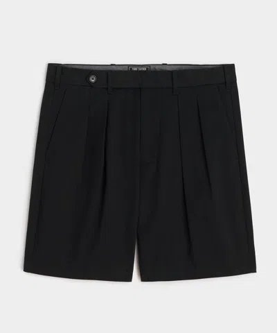 TODD SNYDER MEN'S 7" PLEATED TAB SHORT IN BLACK, SIZE 32