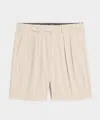 Todd Snyder 7" Pleated Tab Short In Gray