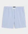 Todd Snyder 7" Seersucker Montauk Swim Trunk In Blue