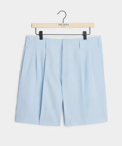 Todd Snyder 8" Italian Sueded Linen Hollywood Short In Blue