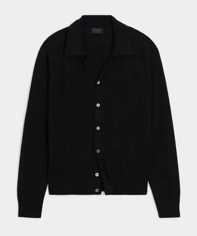 Todd Snyder Amalfi Sweater Polo In Black