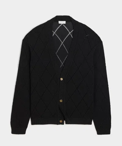 Todd Snyder Argyle Cardigan In Black