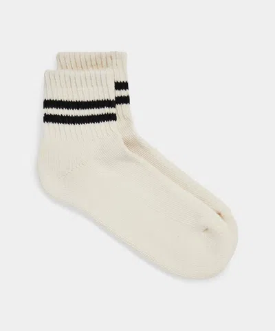 Todd Snyder Athletic Ankle Sock In Bisque In White