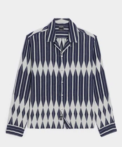 Todd Snyder Backgammon Camp Collar Shirt In Blue