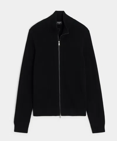 Todd Snyder Beechwood Full-zip Sweater In Black
