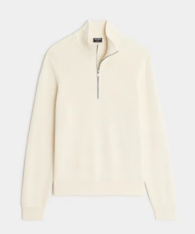 Todd Snyder Beechwood Quarter-zip Sweater In White