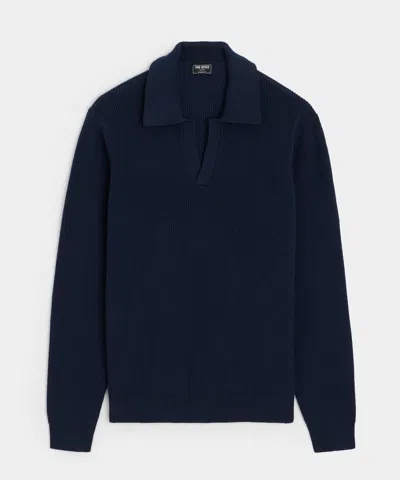 Todd Snyder Beechwood Sweater Polo In Blue