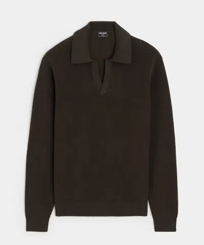 Todd Snyder Beechwood Sweater Polo In Brown