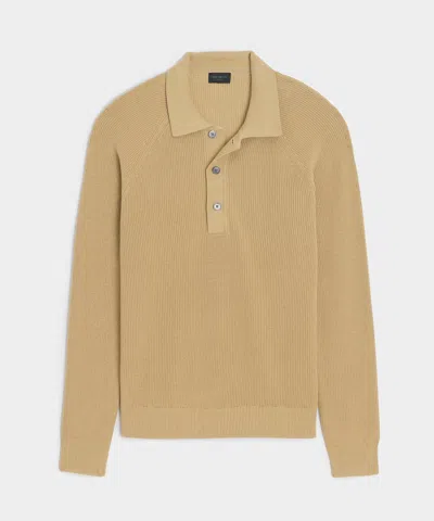 Todd Snyder Beechwood Sweater Polo In Beach Walk In Neutral