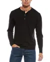 Todd Snyder Black Non Slub Henley Shirt In Black