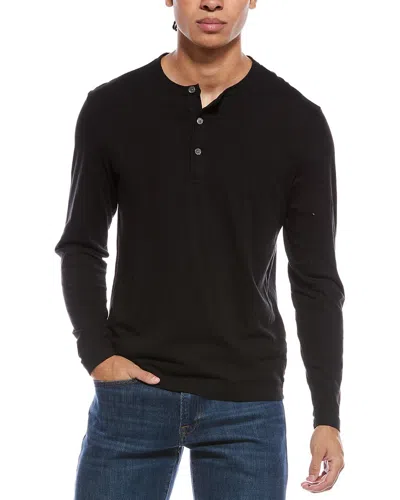 Todd Snyder Black Non Slub Henley Shirt