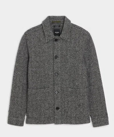 Todd Snyder Boiled Wool Chore Coat In Charcoal In Gray