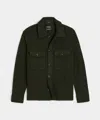 Todd Snyder Boiled Wool Cpo Shirt Jacket In Dark Moss In Green