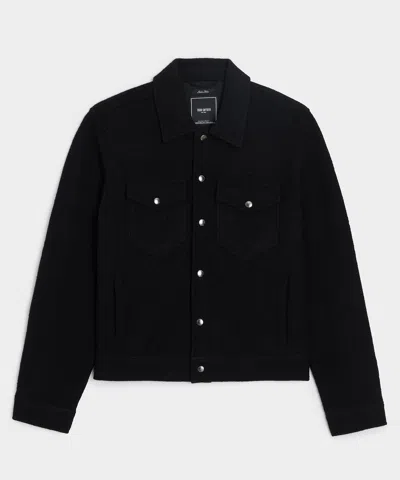 Todd Snyder Boiled Wool Dylan Jacket In Black
