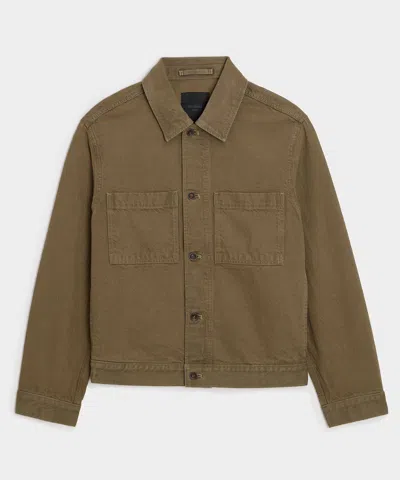 Todd Snyder Boxy Denim Jacket In Brown
