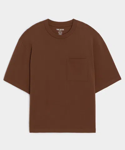 Todd Snyder Boxy Jersey Tee In Burnished Oak In Brown