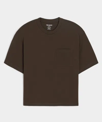Todd Snyder Boxy Jersey Tee In Espresso Bean In Brown
