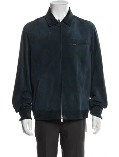 Pre-owned Todd Snyder Calf Leather Jacket In Blue