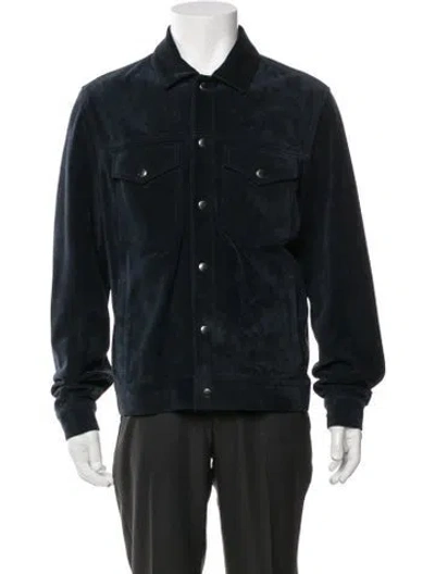 Pre-owned Todd Snyder Calfskin Trucker Jacket In Blue