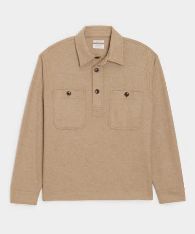 Todd Snyder Camel-cashmere Field Polo In Camel In Brown