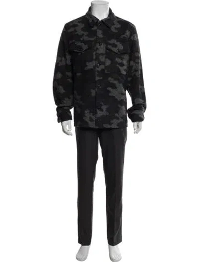 Pre-owned Todd Snyder Camouflage Print Jacket In Black