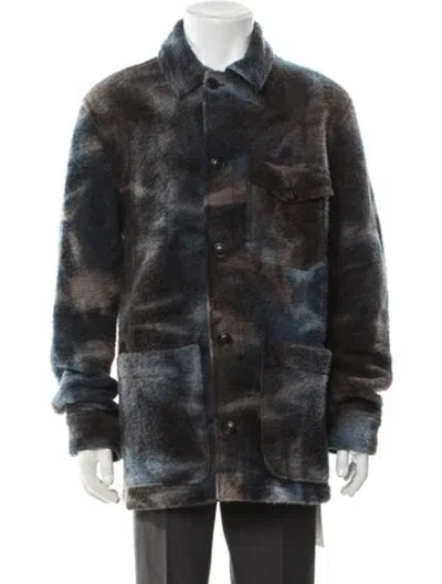 Pre-owned Todd Snyder Camouflage Print Jacket In Blue