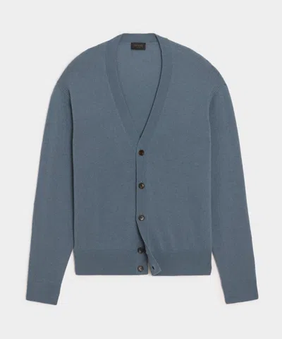 Todd Snyder Cashmere Cardigan In River Way In Blue