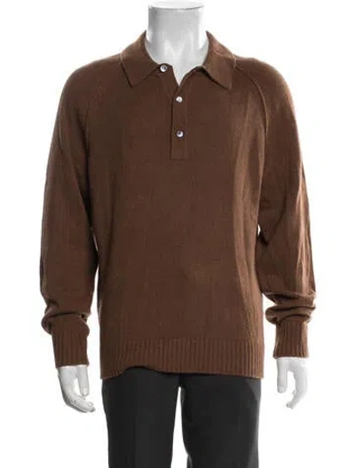 Pre-owned Todd Snyder Cashmere Collar Polo Sweater In Neutrals
